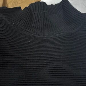 Cherry Koko Black Ribbed Mock Neck Top